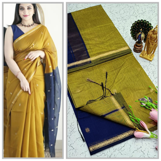Maheswari-style Silk Cotton Saree