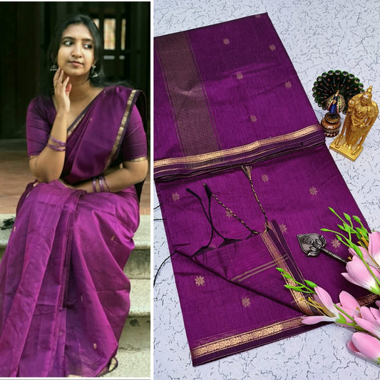 Maheswari-style Silk Cotton Saree