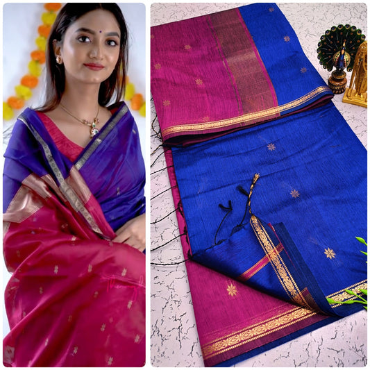 Maheswari-style Silk Cotton Saree