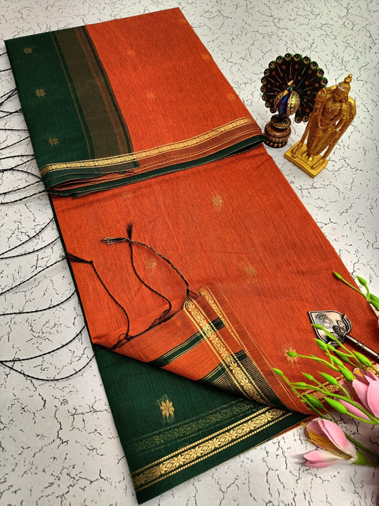 Maheswari-style Silk Cotton Saree