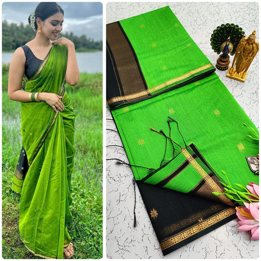 Maheswari-style Silk Cotton Saree