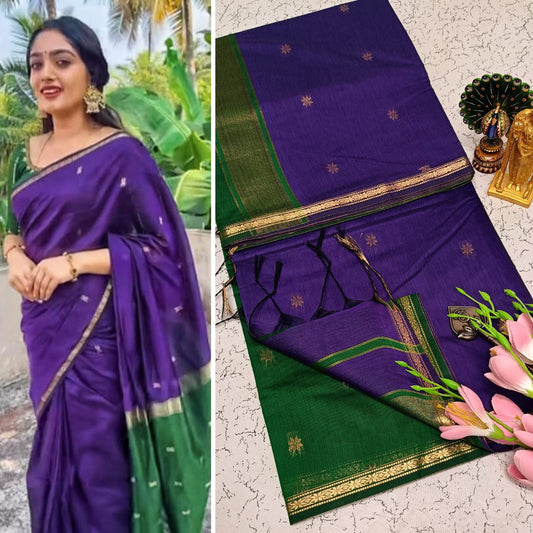 Maheswari-style Silk Cotton Saree
