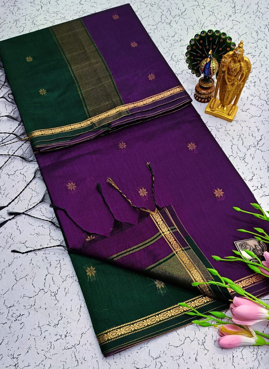 Maheswari-style Silk Cotton Saree