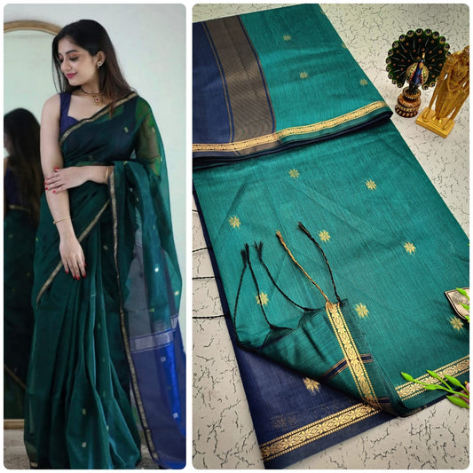 Maheswari-style Silk Cotton Saree