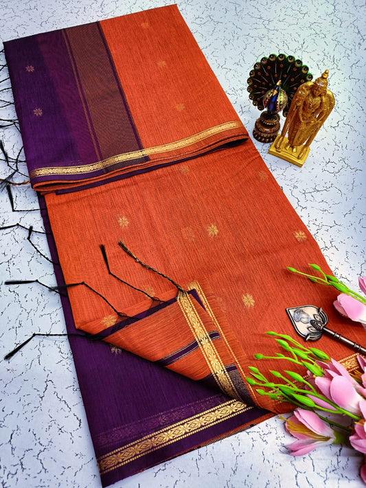Maheswari-style Silk Cotton Saree