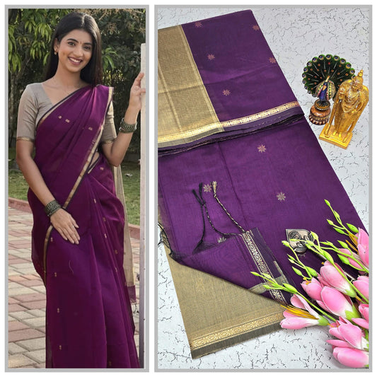 Maheswari-style Silk Cotton Saree
