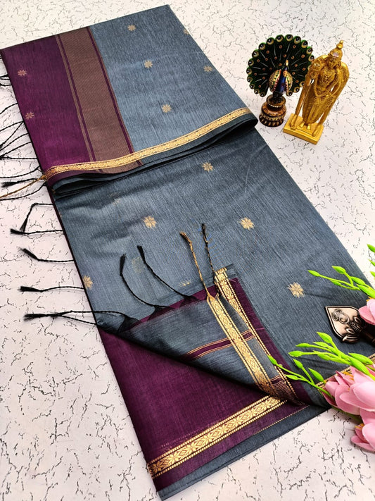 Maheswari-style Silk Cotton Saree