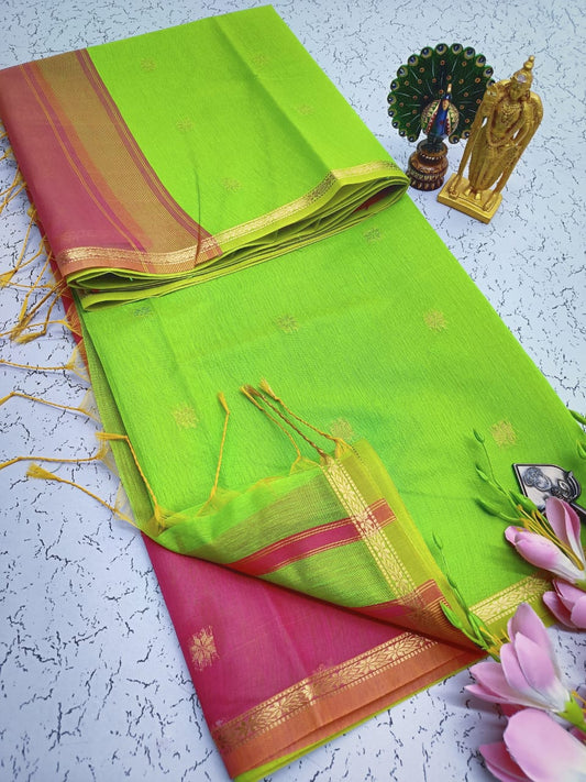 Maheswari-style Silk Cotton Saree