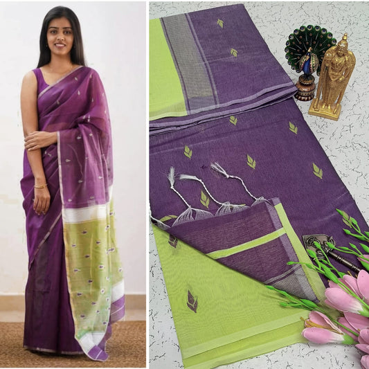 Maheswari-style Silk Cotton Saree