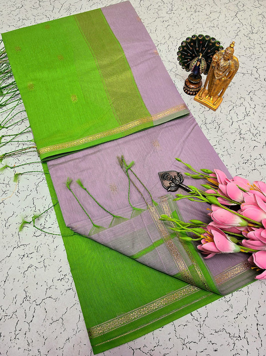 Maheswari-style Silk Cotton Saree