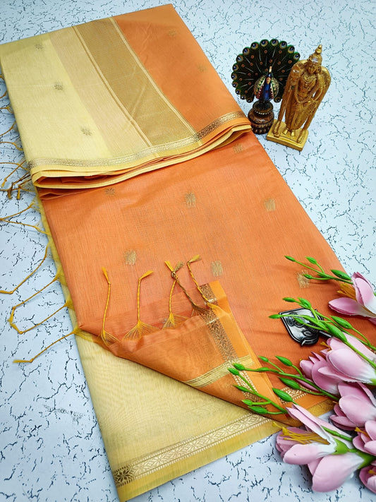 Maheswari-style Silk Cotton Saree