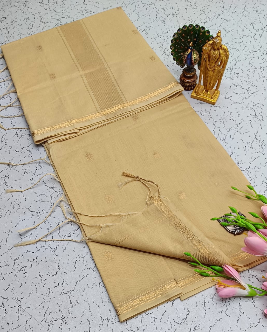 Maheswari-style Silk Cotton Saree