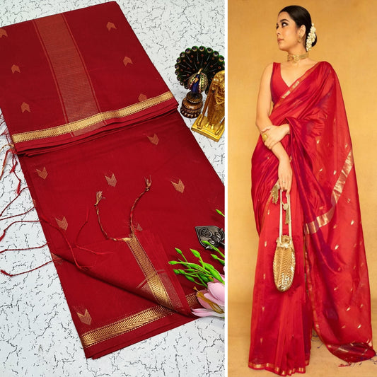 Maheswari-style Silk Cotton Saree