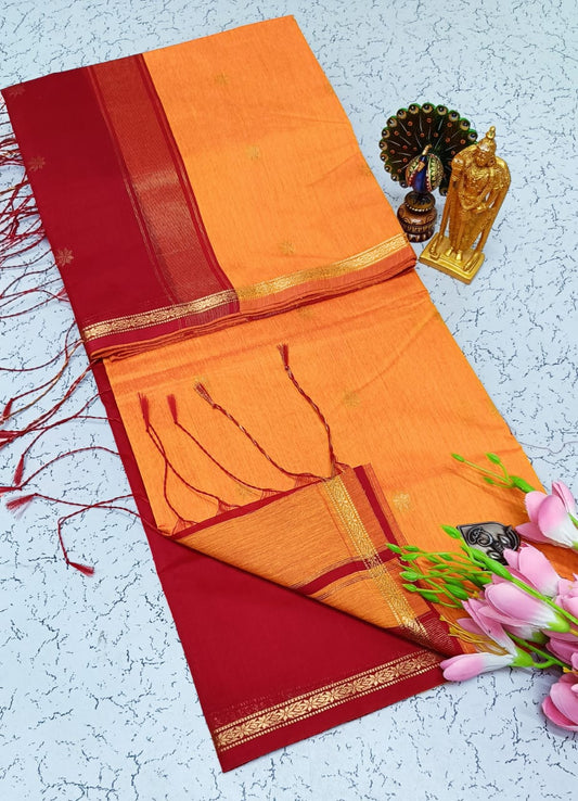 Maheswari-style Silk Cotton Saree