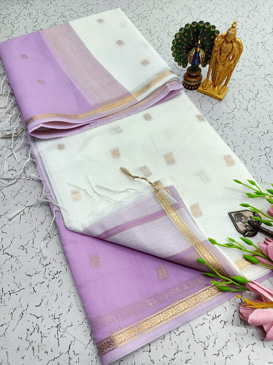 Maheswari-style Silk Cotton Saree