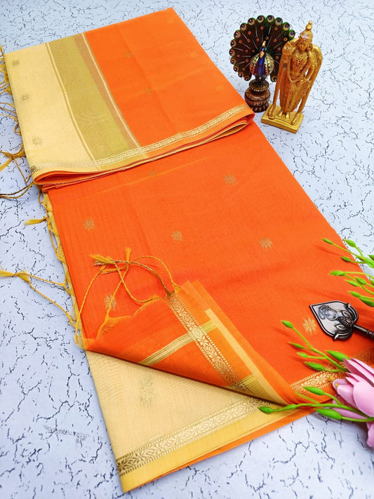 Maheswari-style Silk Cotton Saree