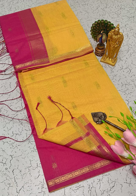 Maheswari-style Silk Cotton Saree