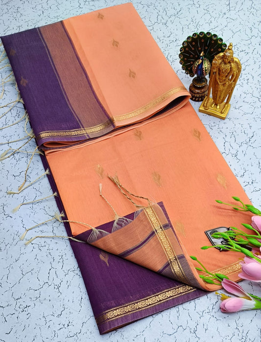Maheswari-style Silk Cotton Saree
