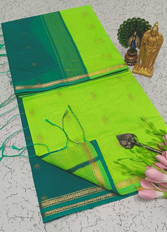 Maheswari-style Silk Cotton Saree