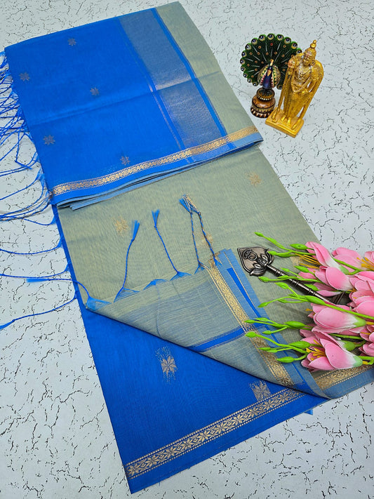 Maheswari-style Silk Cotton Saree