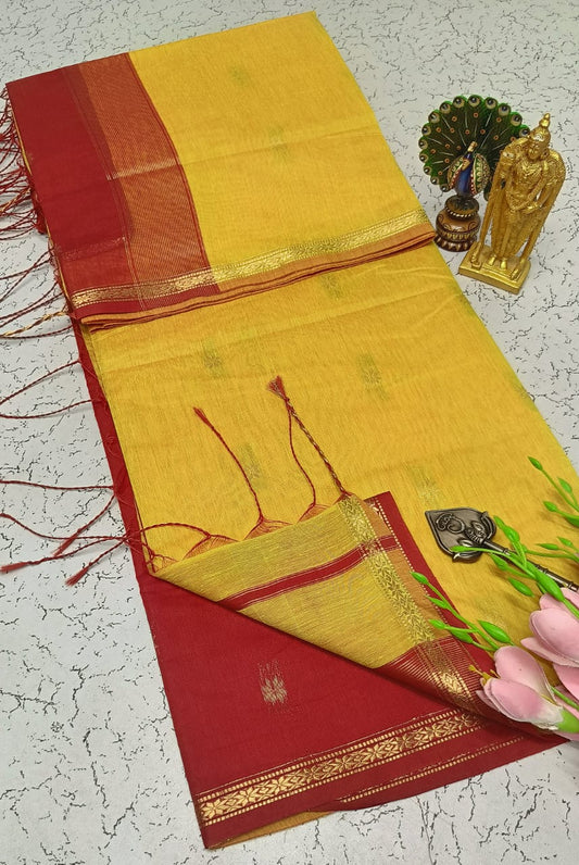 Maheswari-style Silk Cotton Saree