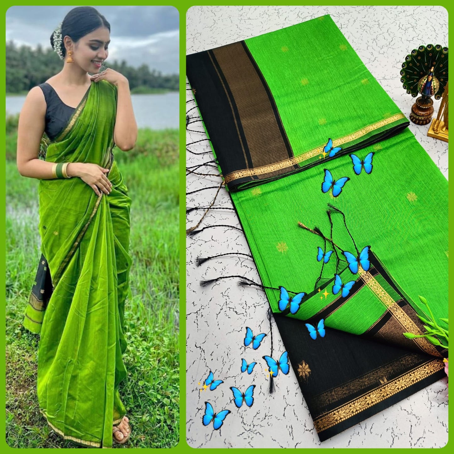 Maheswari Style Silk Cotton Saree