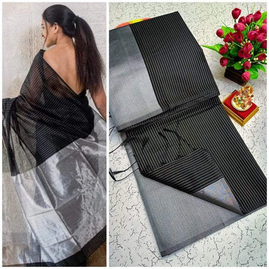 Maheswari Style Silk Cotton Saree