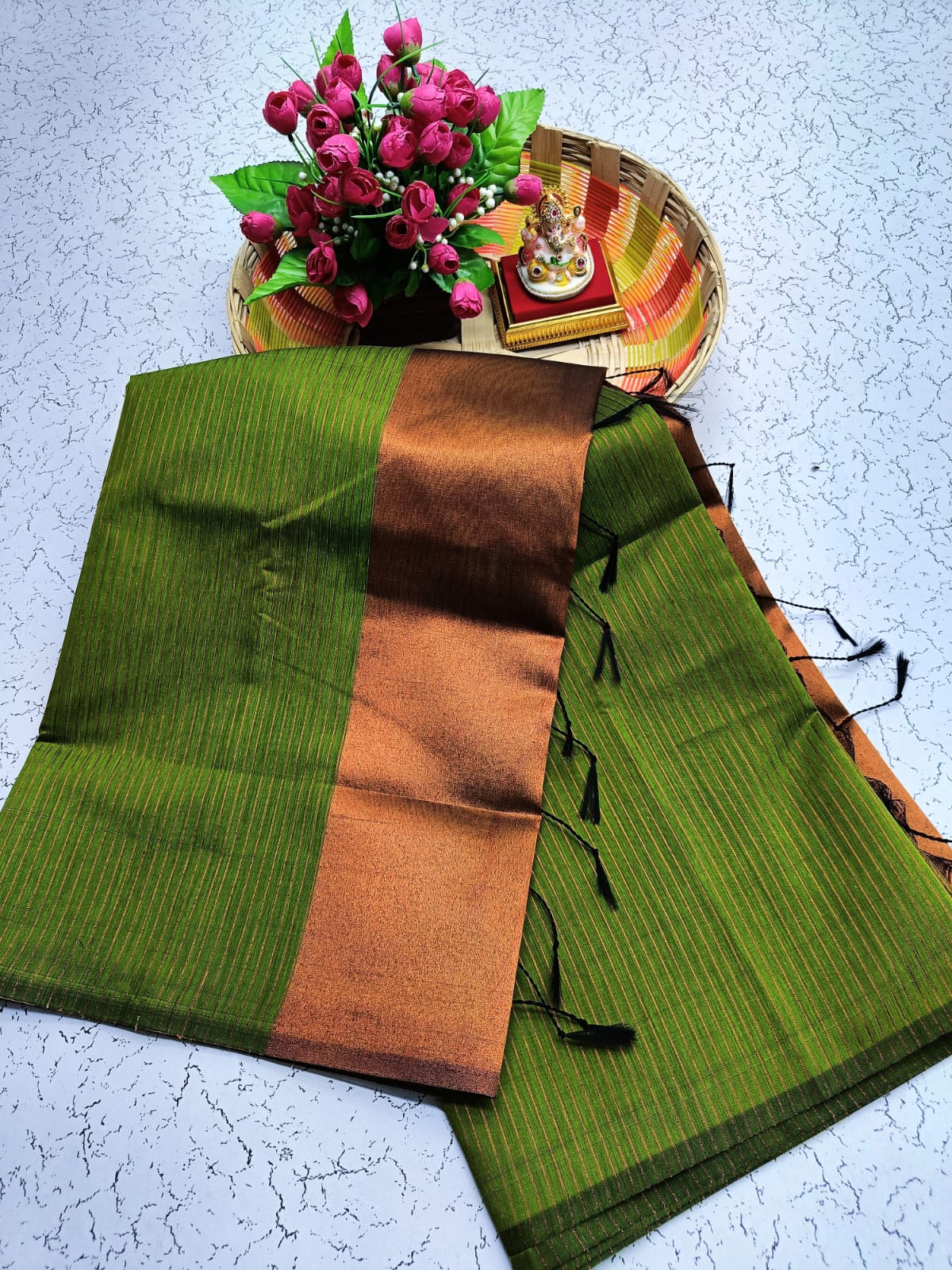 Maheswari Style Silk Cotton Saree