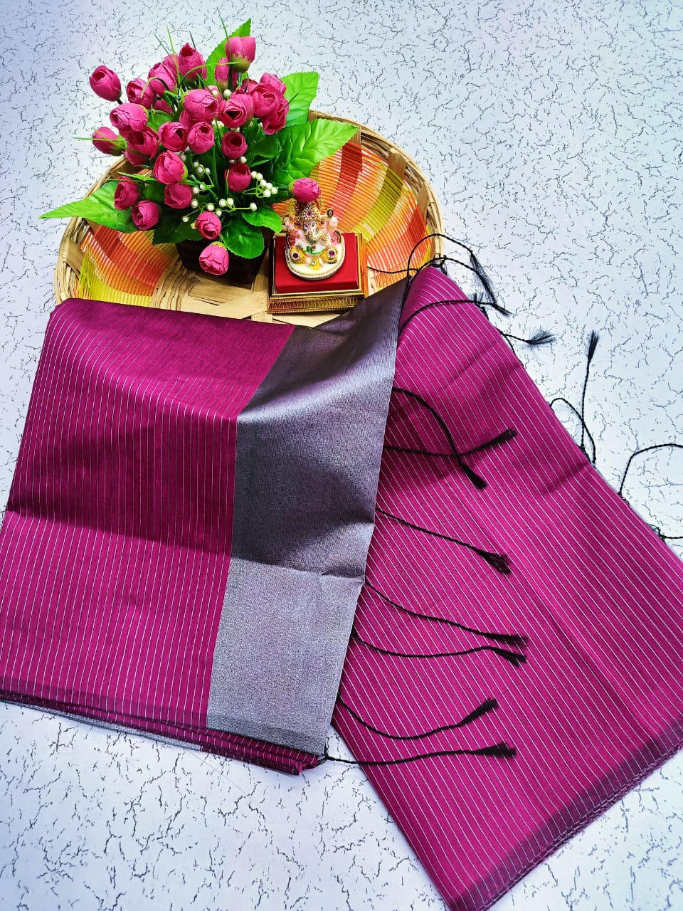 Maheswari Style Silk Cotton Saree