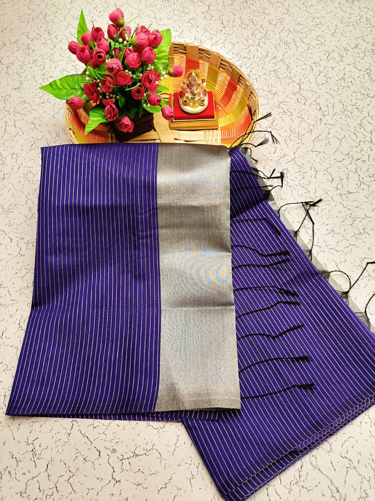 Maheswari Style Silk Cotton Saree