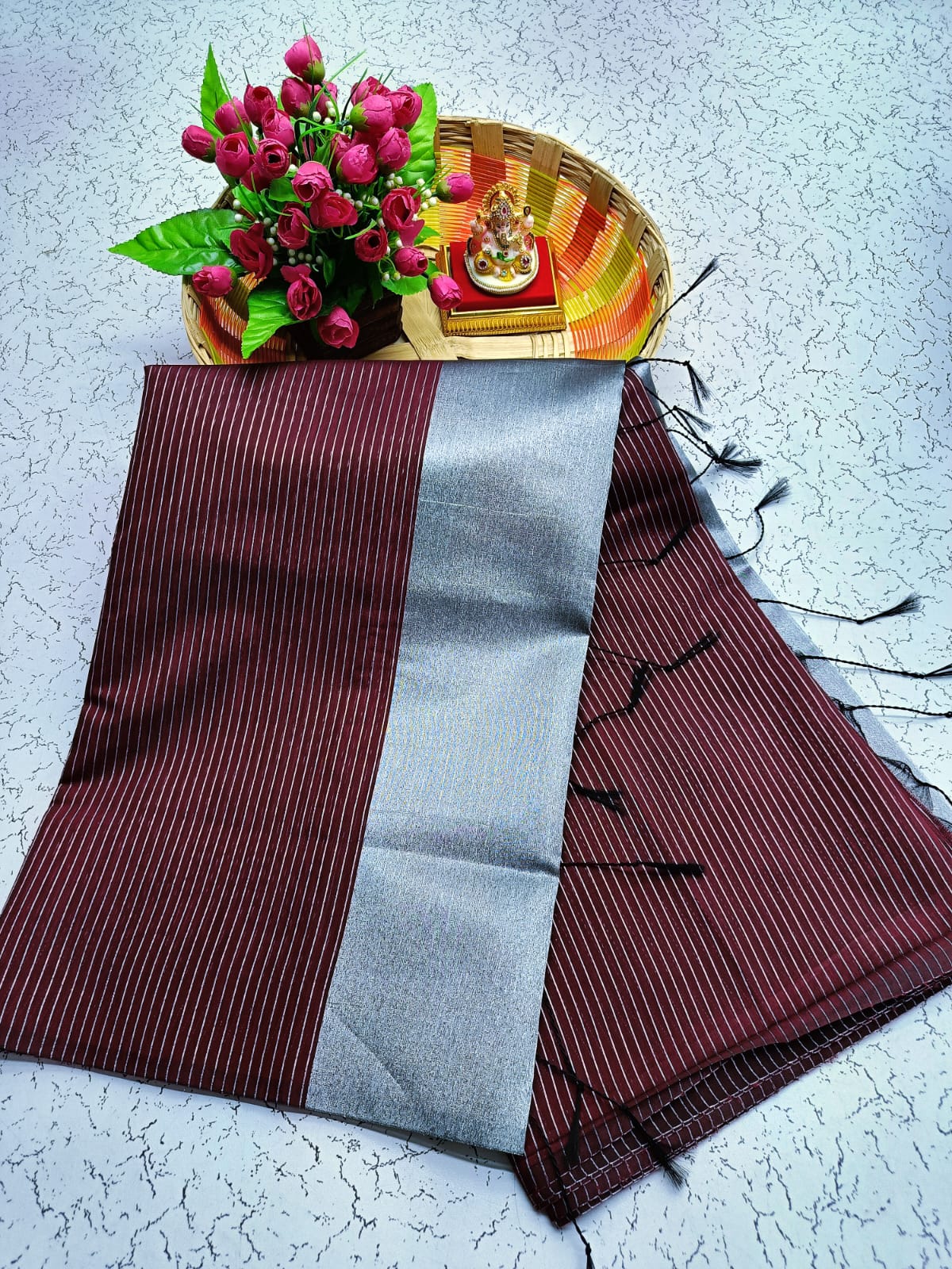 Maheswari Style Silk Cotton Saree