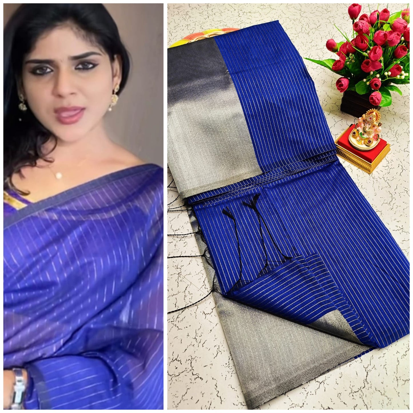 Maheswari Style Silk Cotton Saree