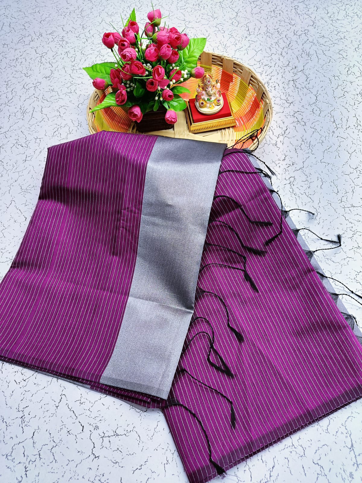 Maheswari Style Silk Cotton Saree