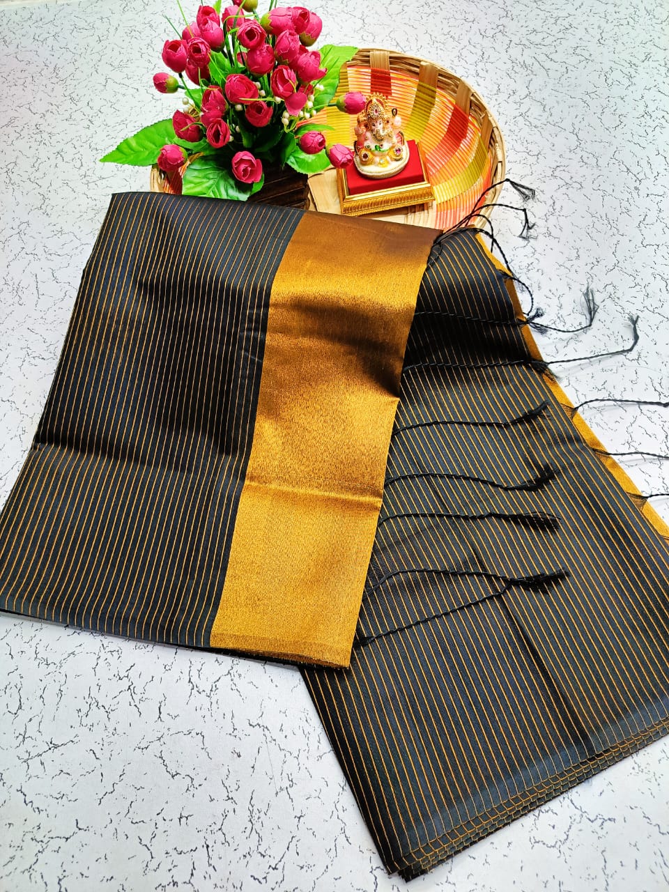 Maheswari Style Silk Cotton Saree