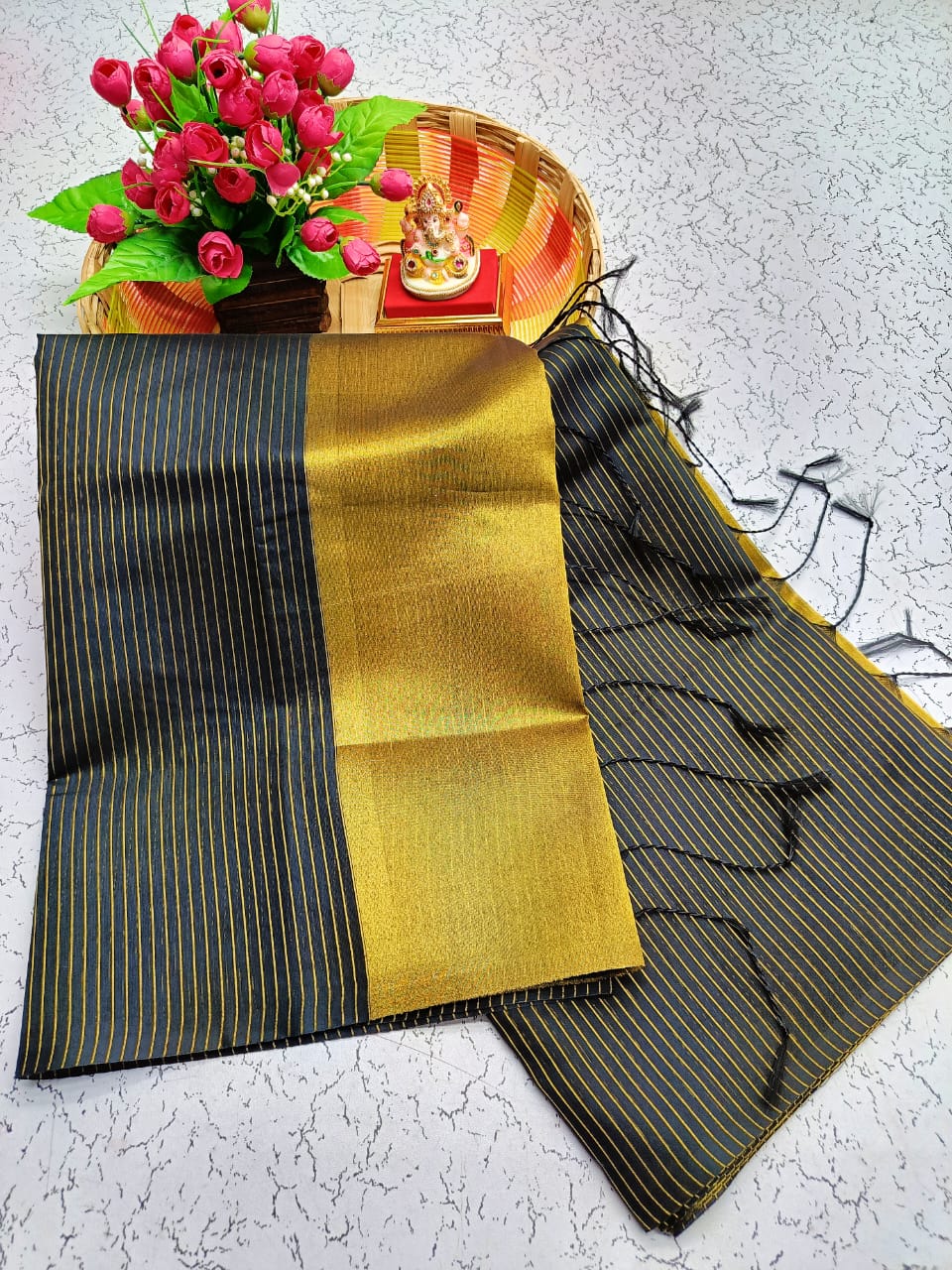 Maheswari Style Silk Cotton Saree