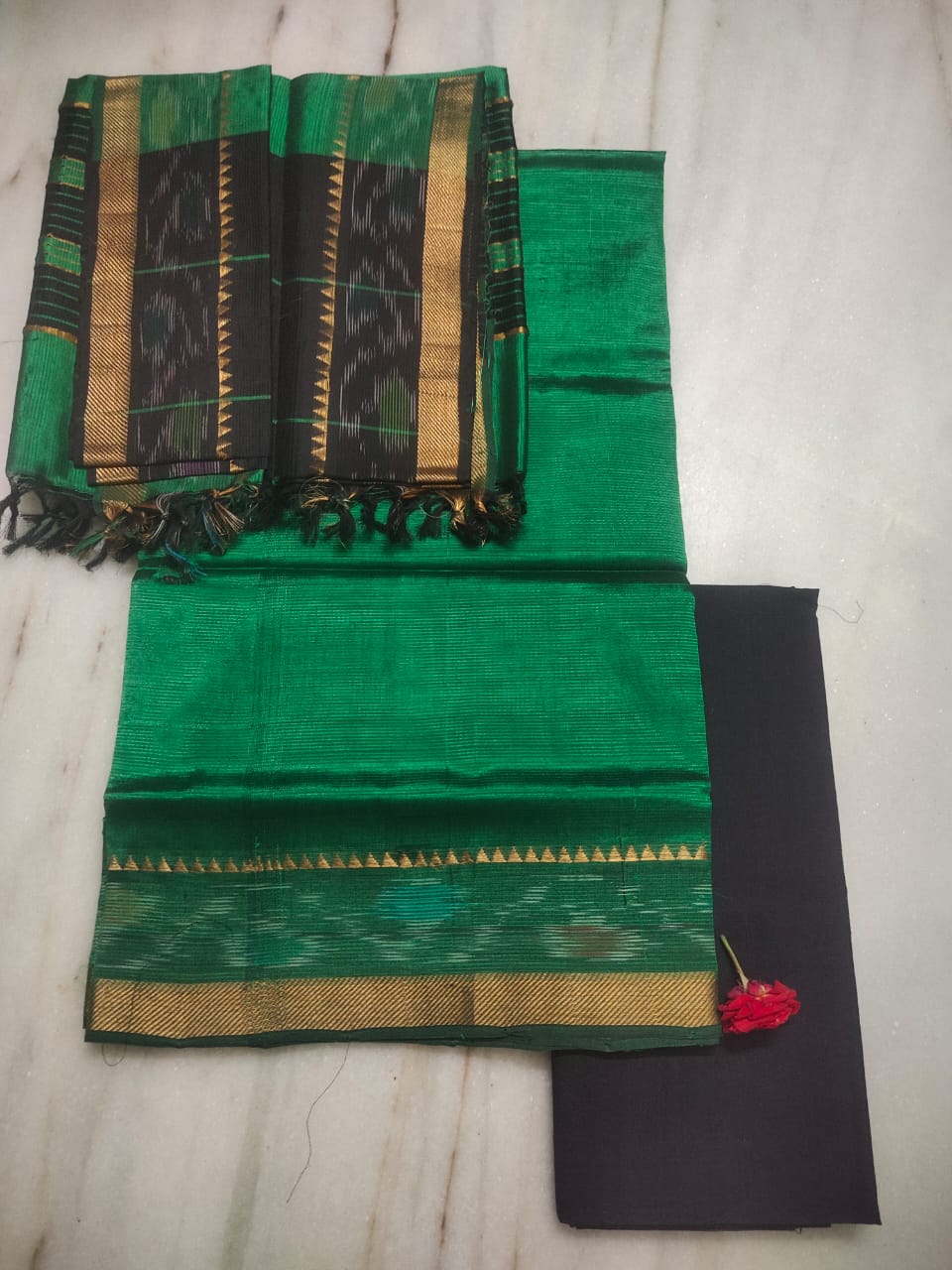 Mangalagiri handloom pure pattu by cotton dress material