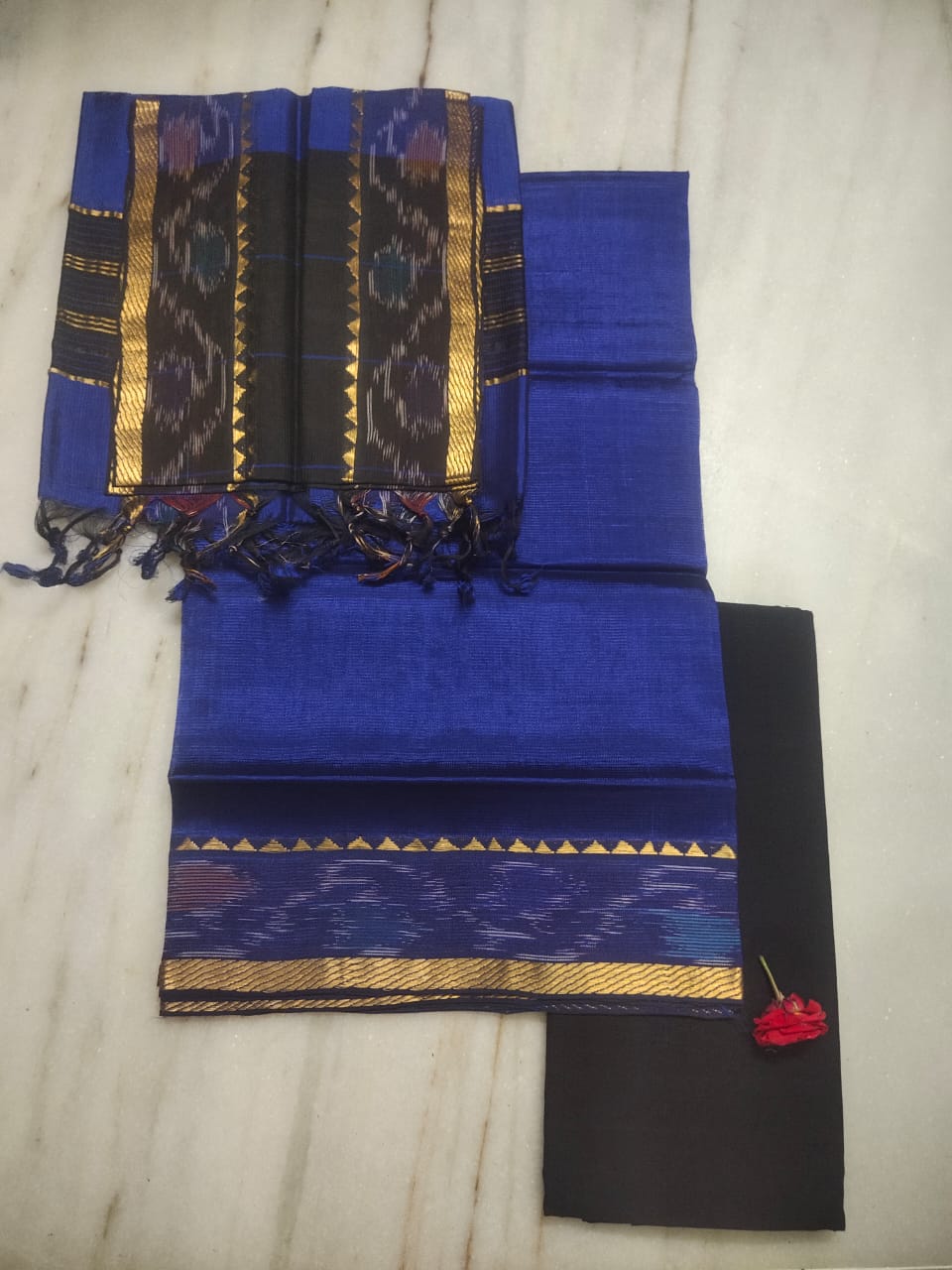 Mangalagiri handloom pure pattu by cotton dress material