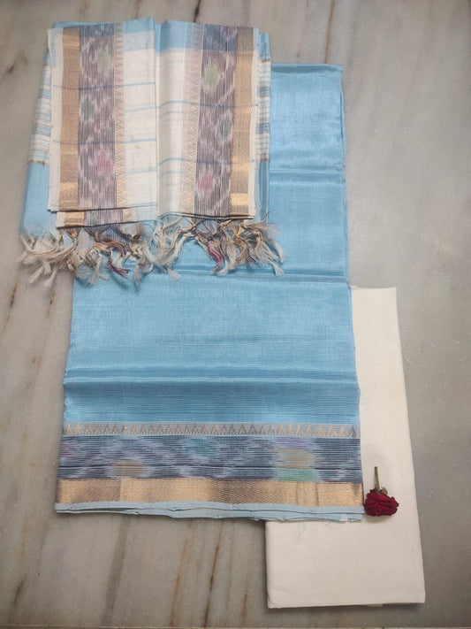 Mangalagiri handloom pure pattu by cotton dress material