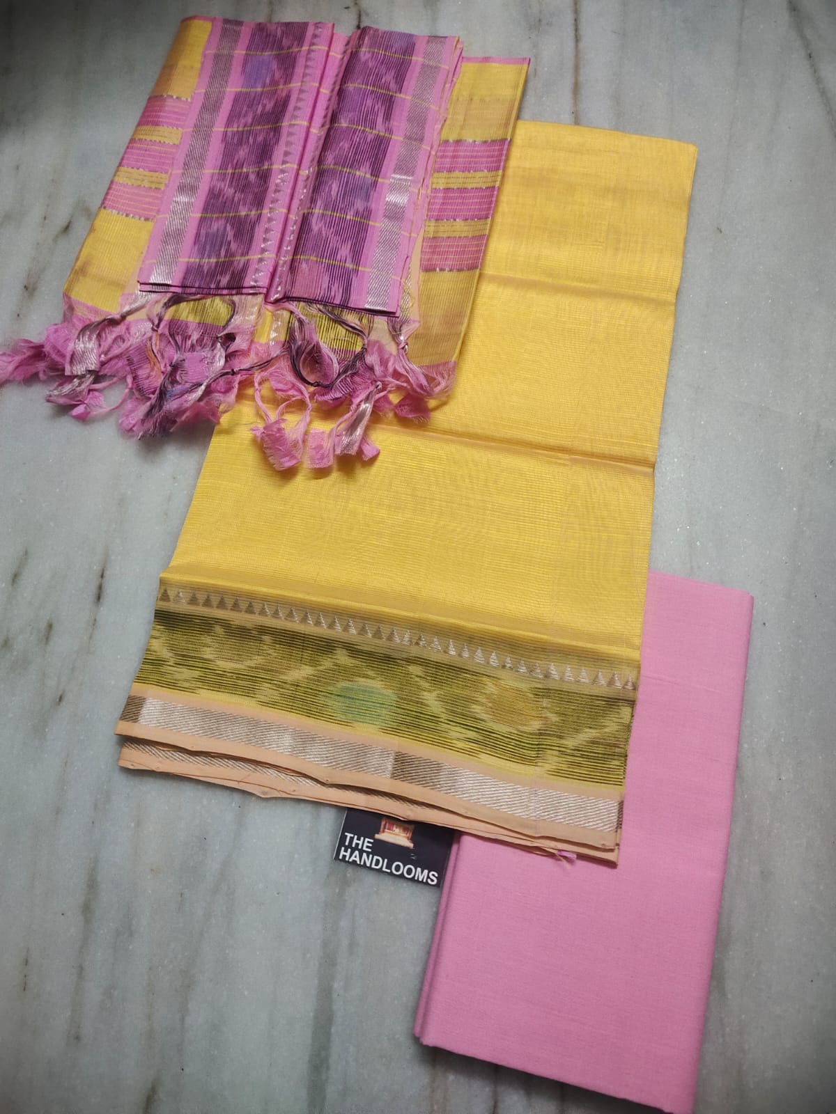 Mangalagiri handloom pure pattu by cotton dress material