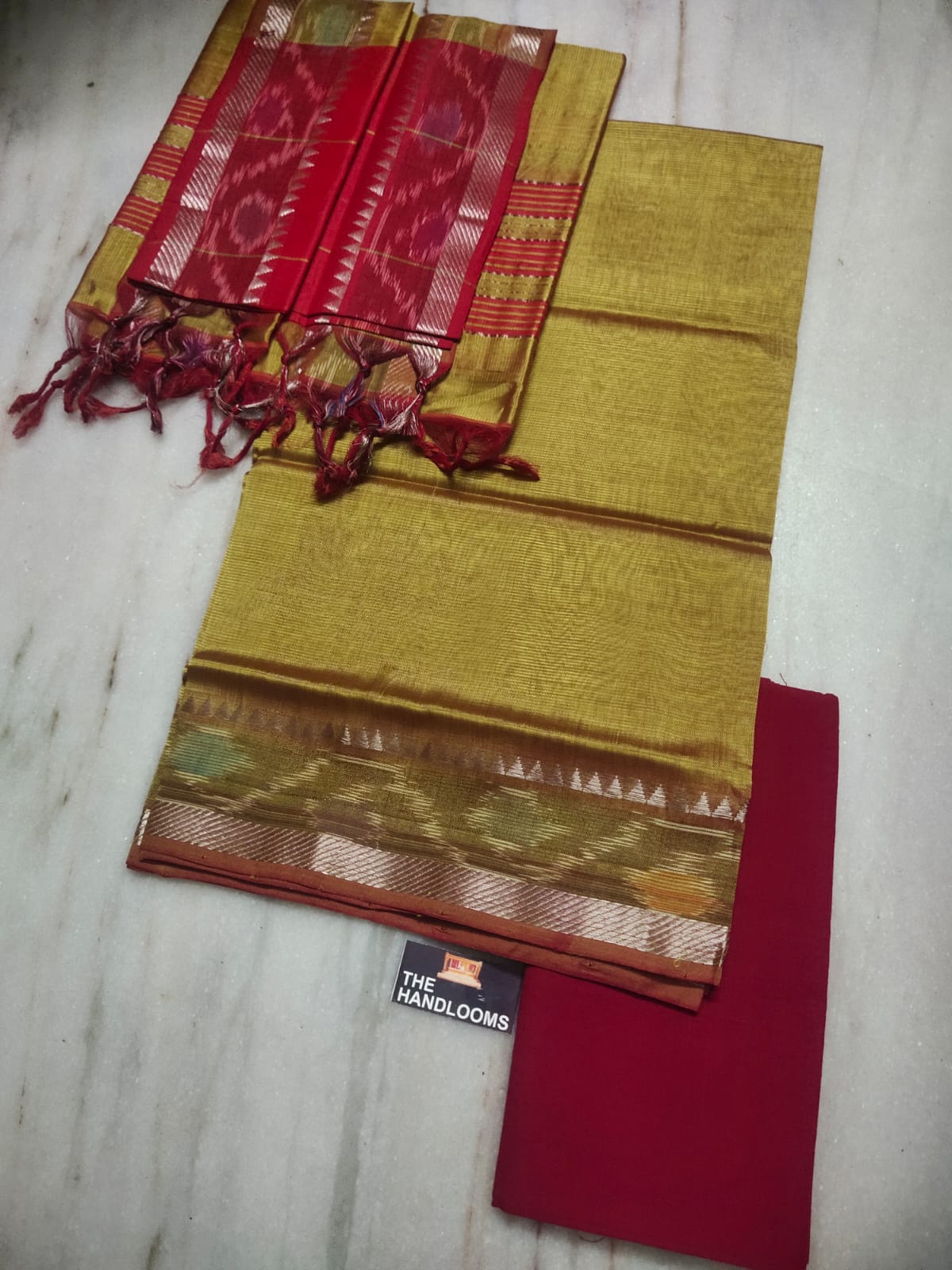 Mangalagiri handloom pure pattu by cotton dress material