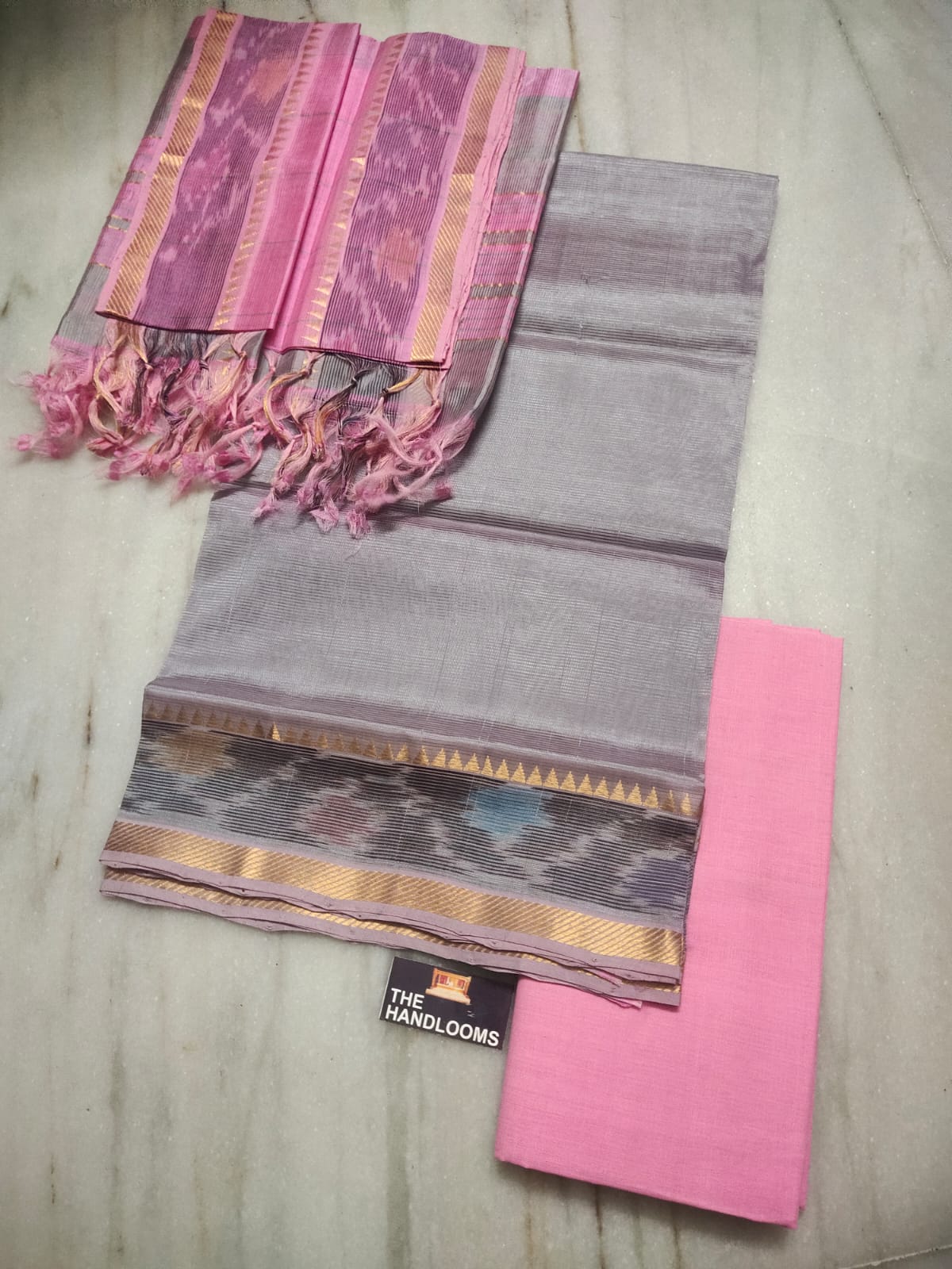 Mangalagiri handloom pure pattu by cotton dress material