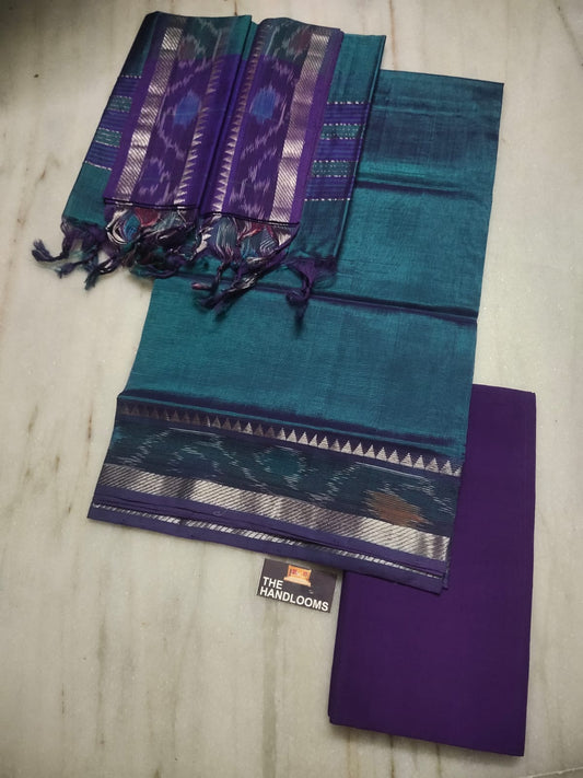 Mangalagiri handloom pure pattu by cotton dress material