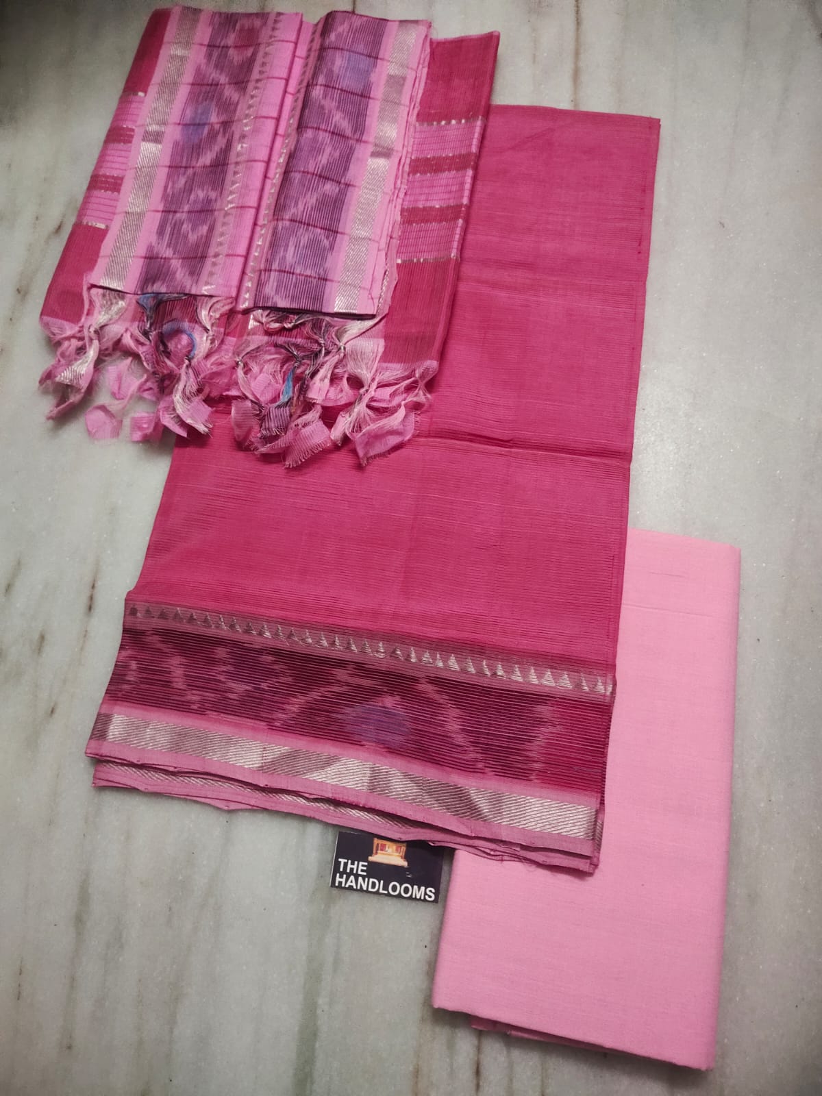 Mangalagiri handloom pure pattu by cotton dress material