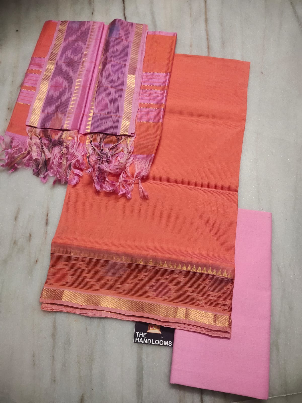 Mangalagiri handloom pure pattu by cotton dress material