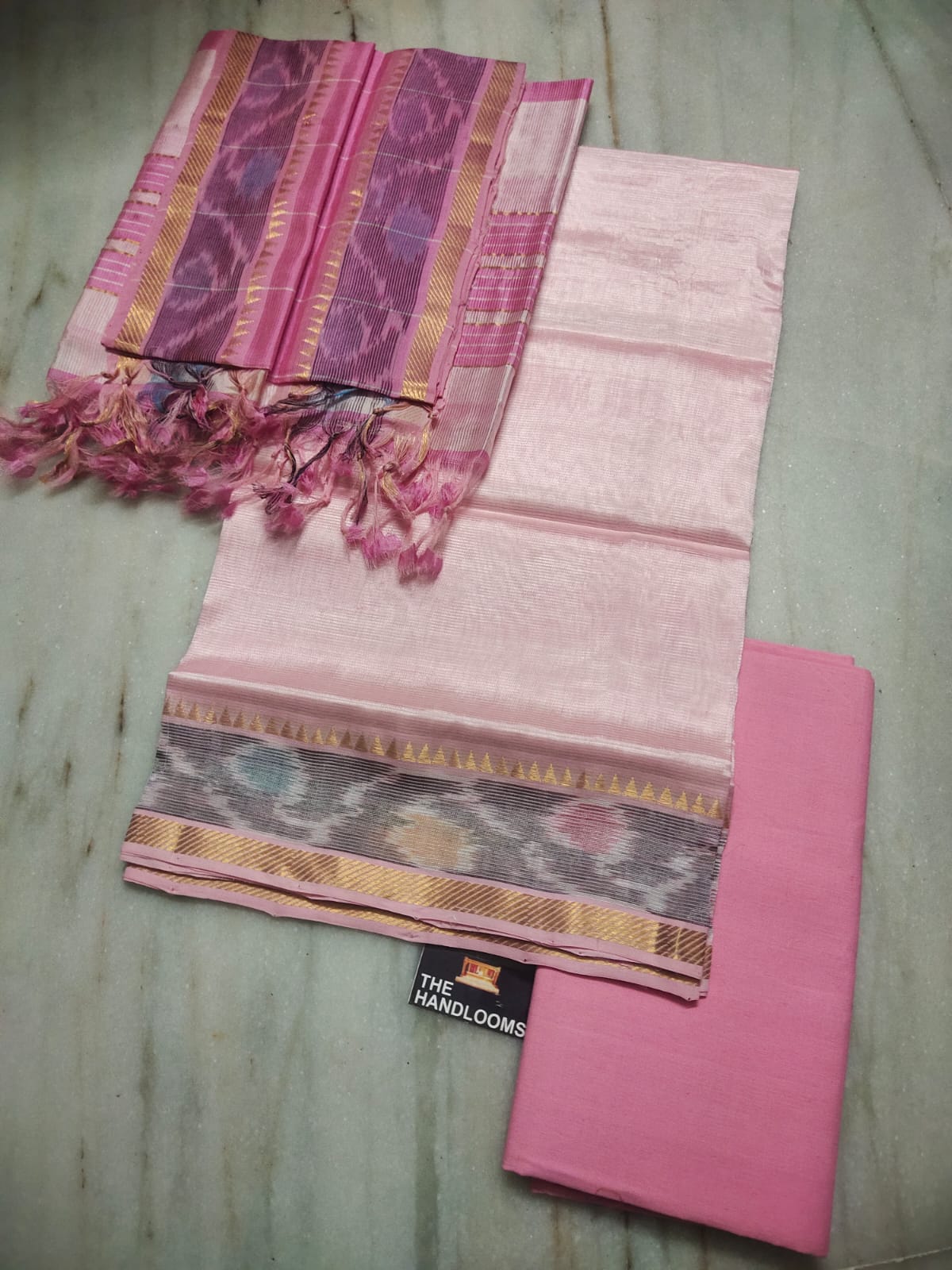 Mangalagiri handloom pure pattu by cotton dress material