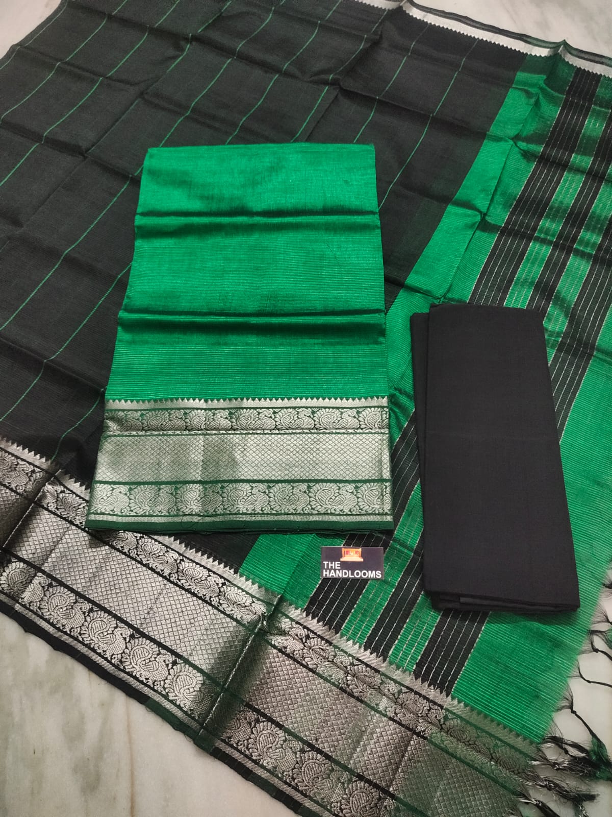 Mangalagiri handloom pure pattu by cotton {silk cotton} dress material