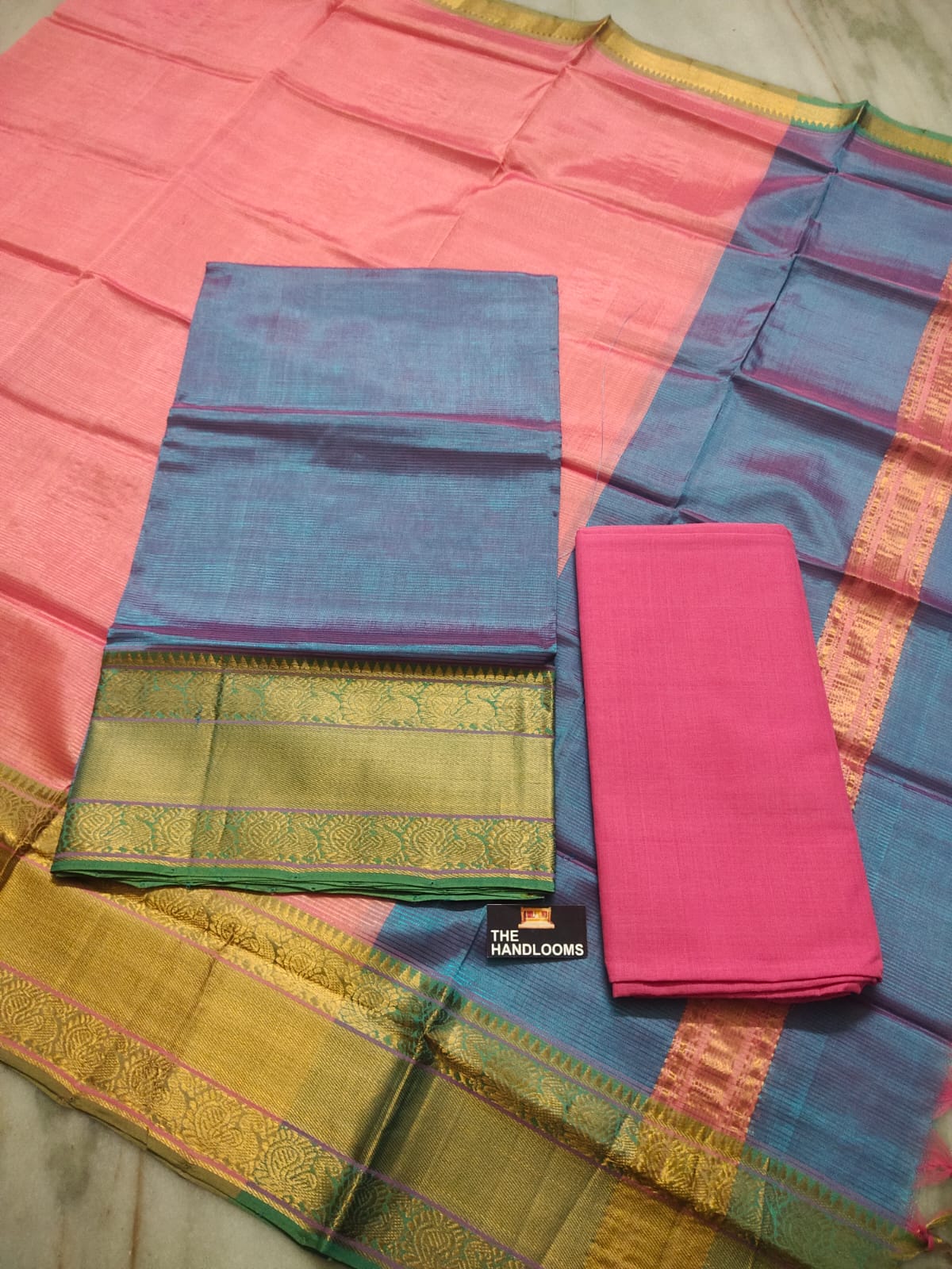 Mangalagiri handloom pure pattu by cotton {silk cotton} dress material