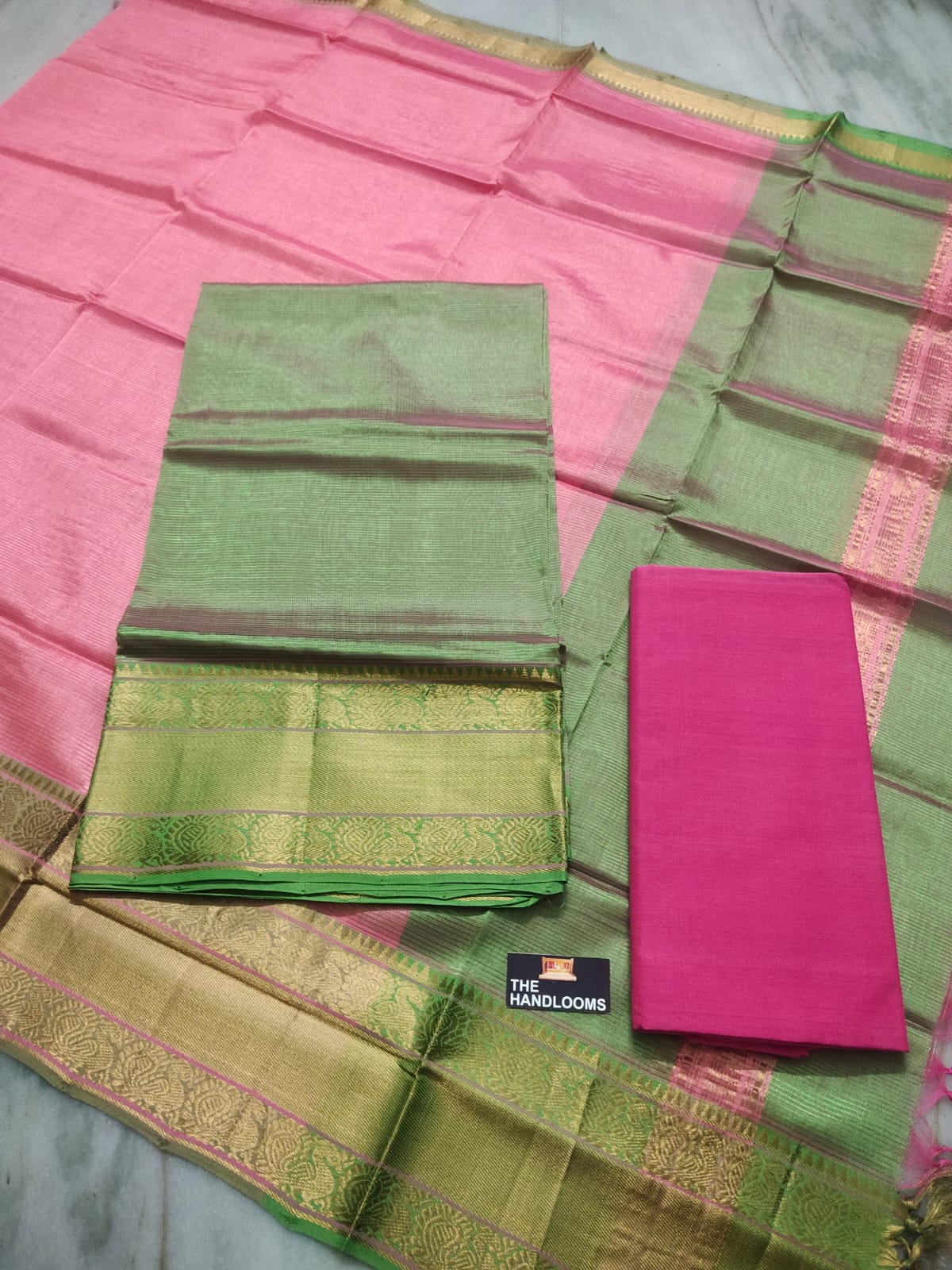 Mangalagiri handloom pure pattu by cotton {silk cotton} dress material