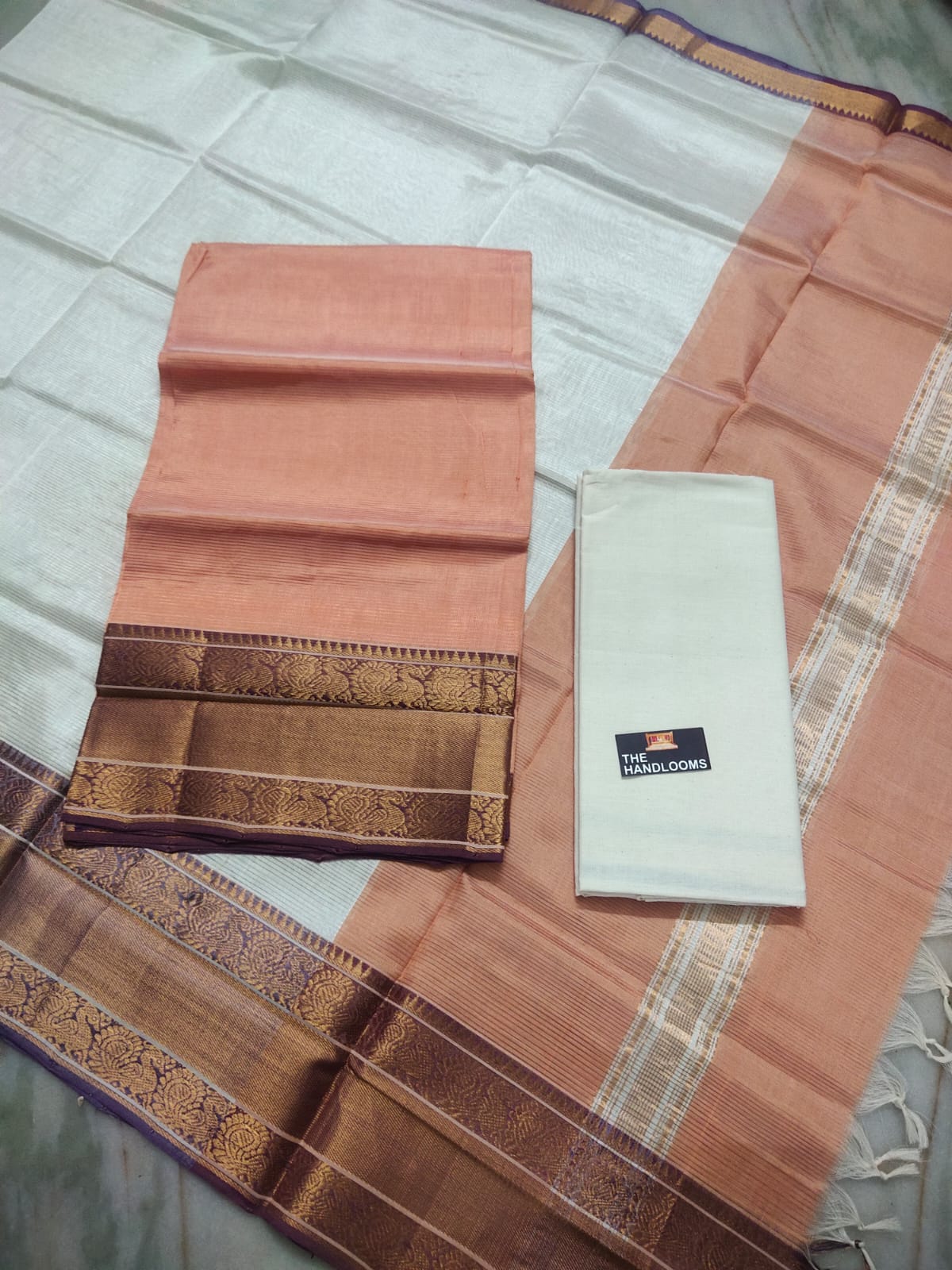 Mangalagiri handloom pure pattu by cotton {silk cotton} dress material