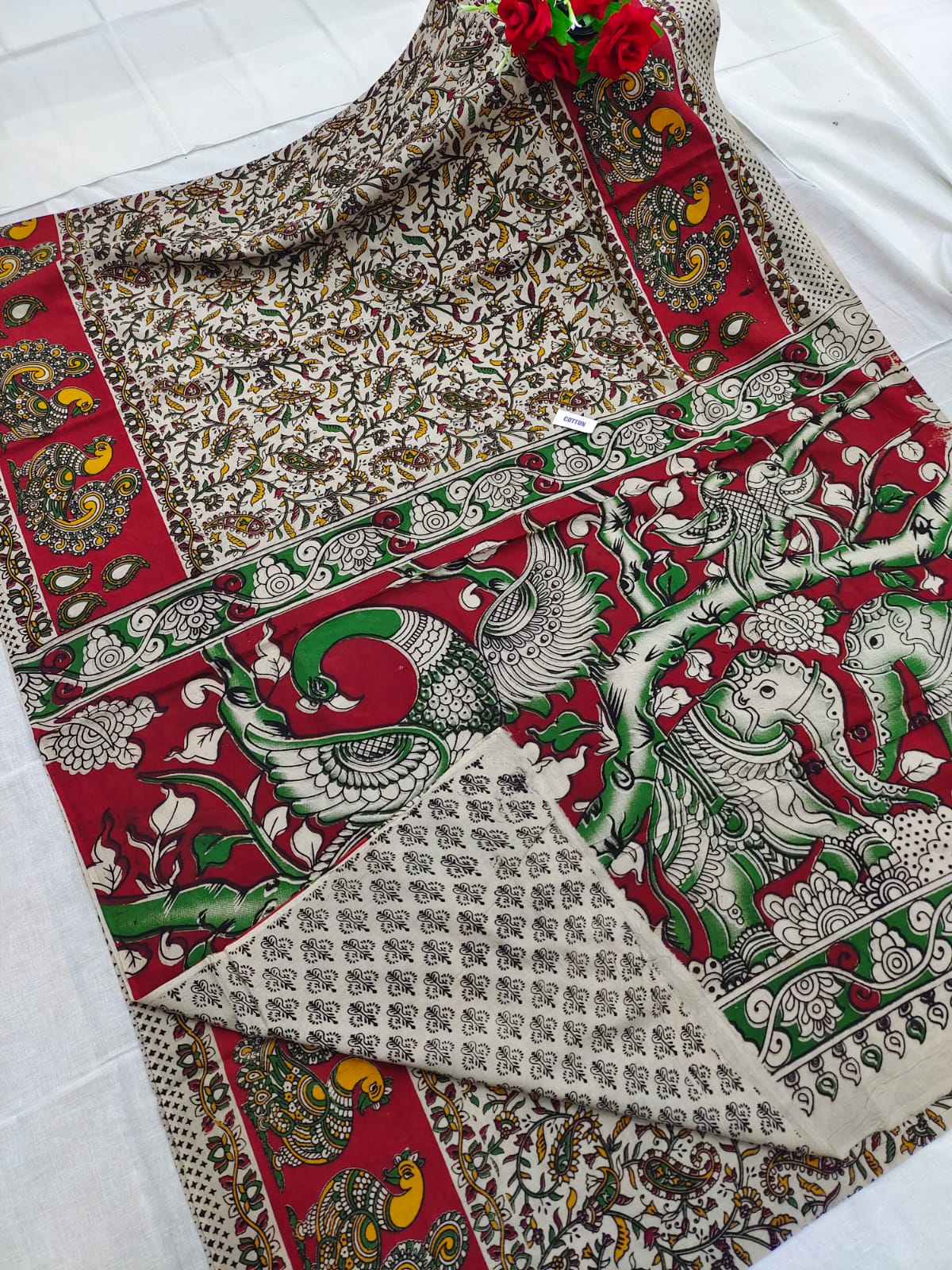 Kalamkari Nellore Silk Saree – www.vannamayil.com